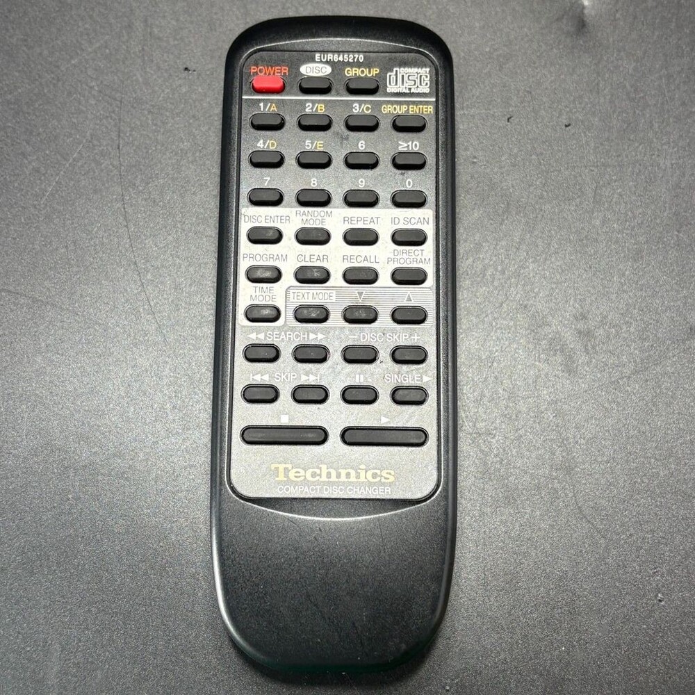 Technics EUR645270 Remote Control for Compact Disc Changer CD Player OEM TESTED